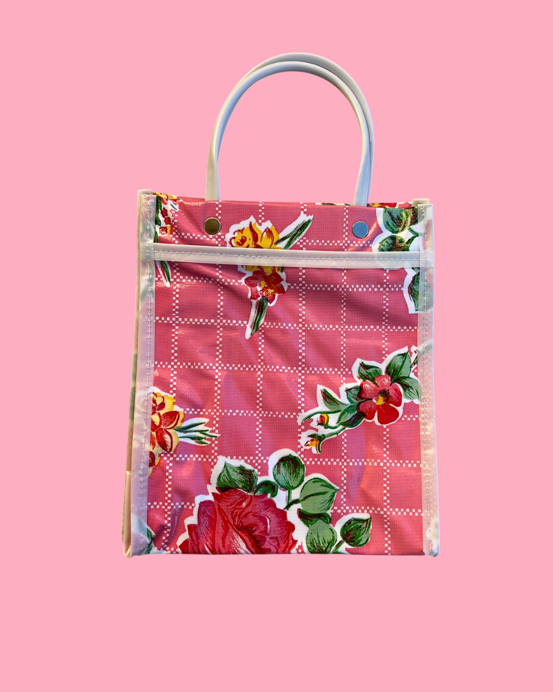 Mini Pink Oilcloth Bag