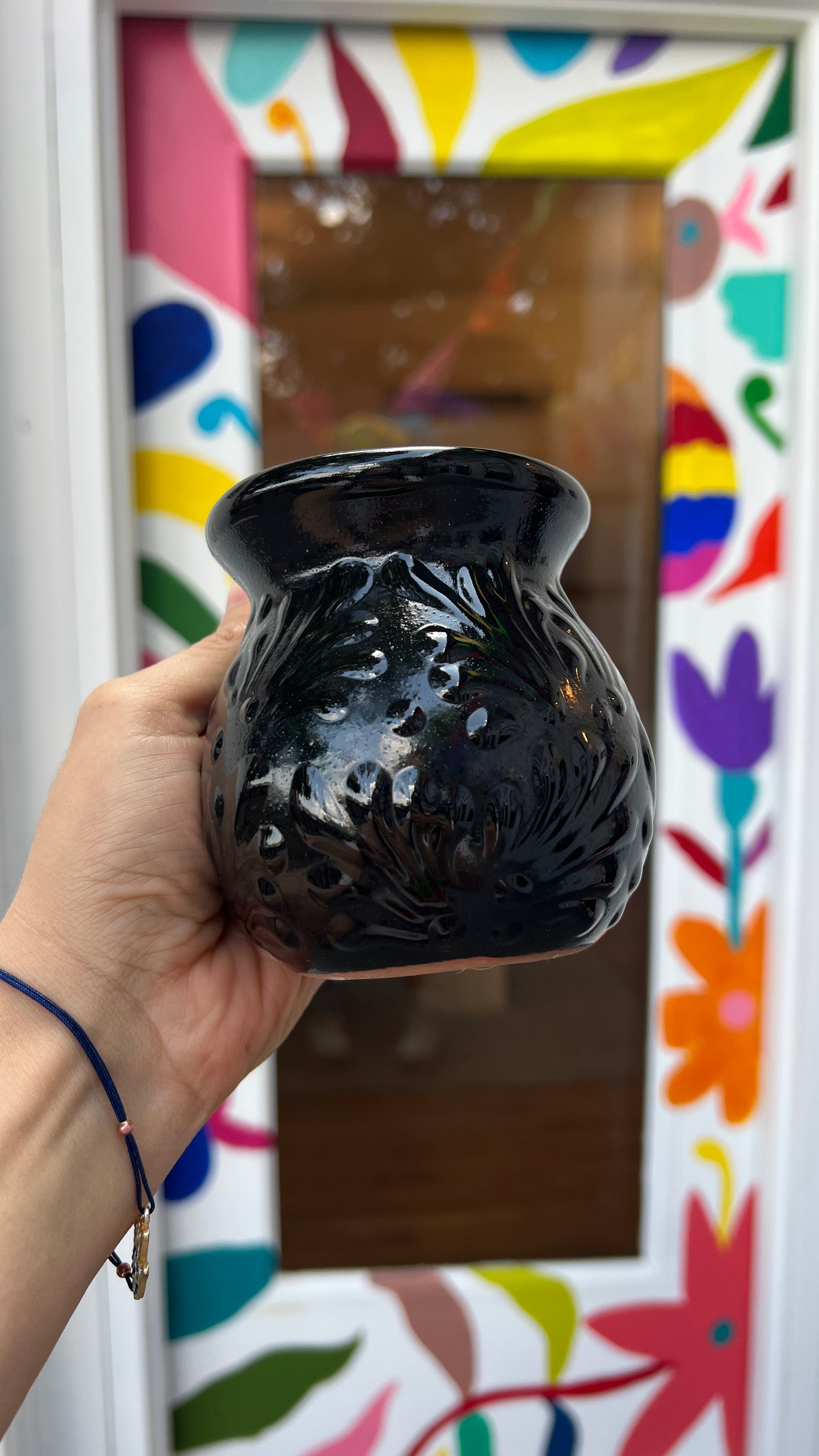 Black on Black Talavera Coffee Cup