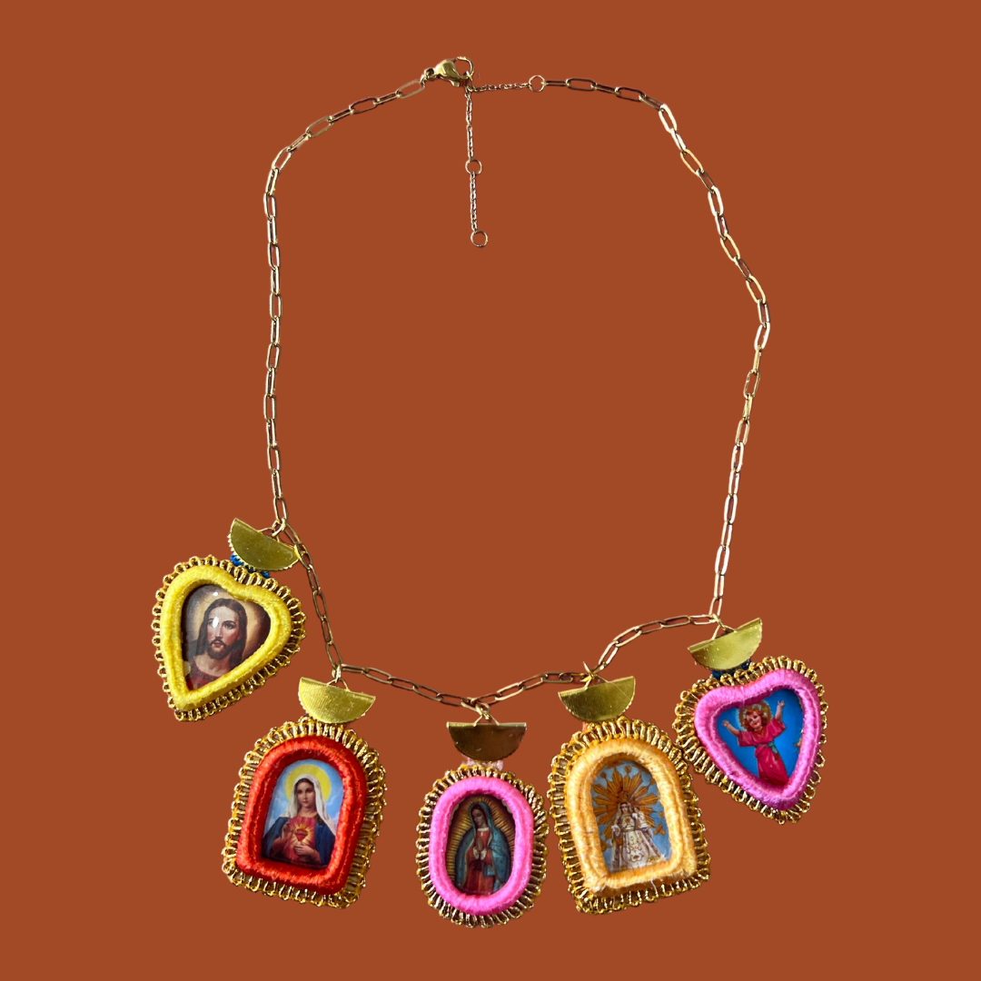 Corazón Icon Necklace: Mini Milagro Style D