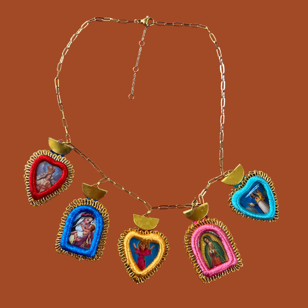 Corazón Icon Necklace: Mini Milagro Style E