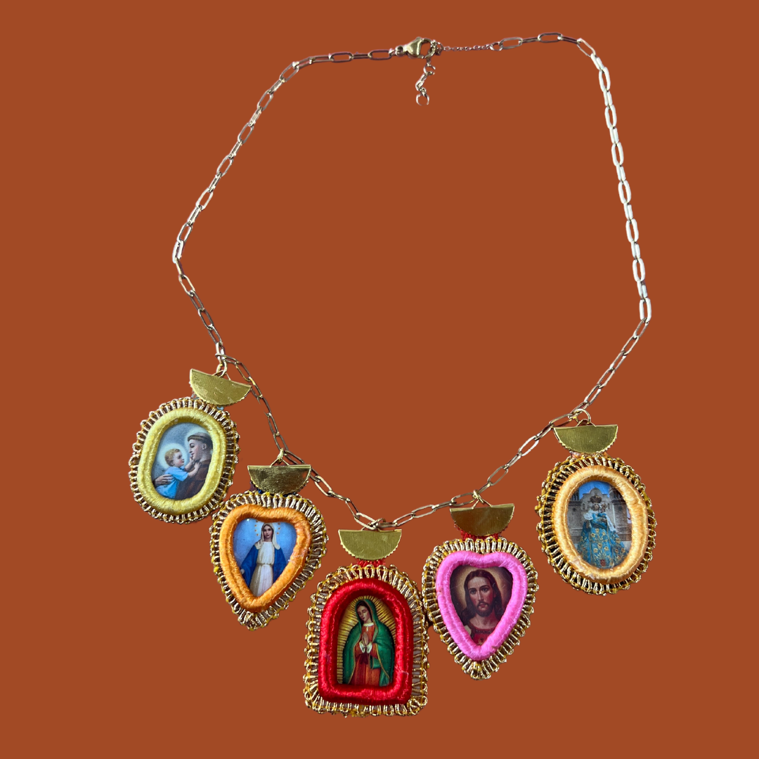 Corazón Icon Necklace: Mini Milagro Style F