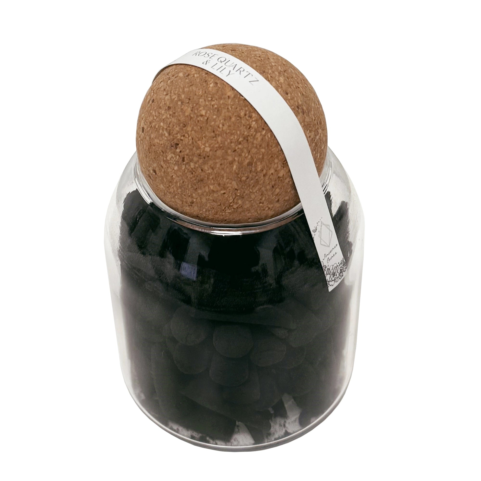 Rose Quartz & Lily Incense Cone Jar