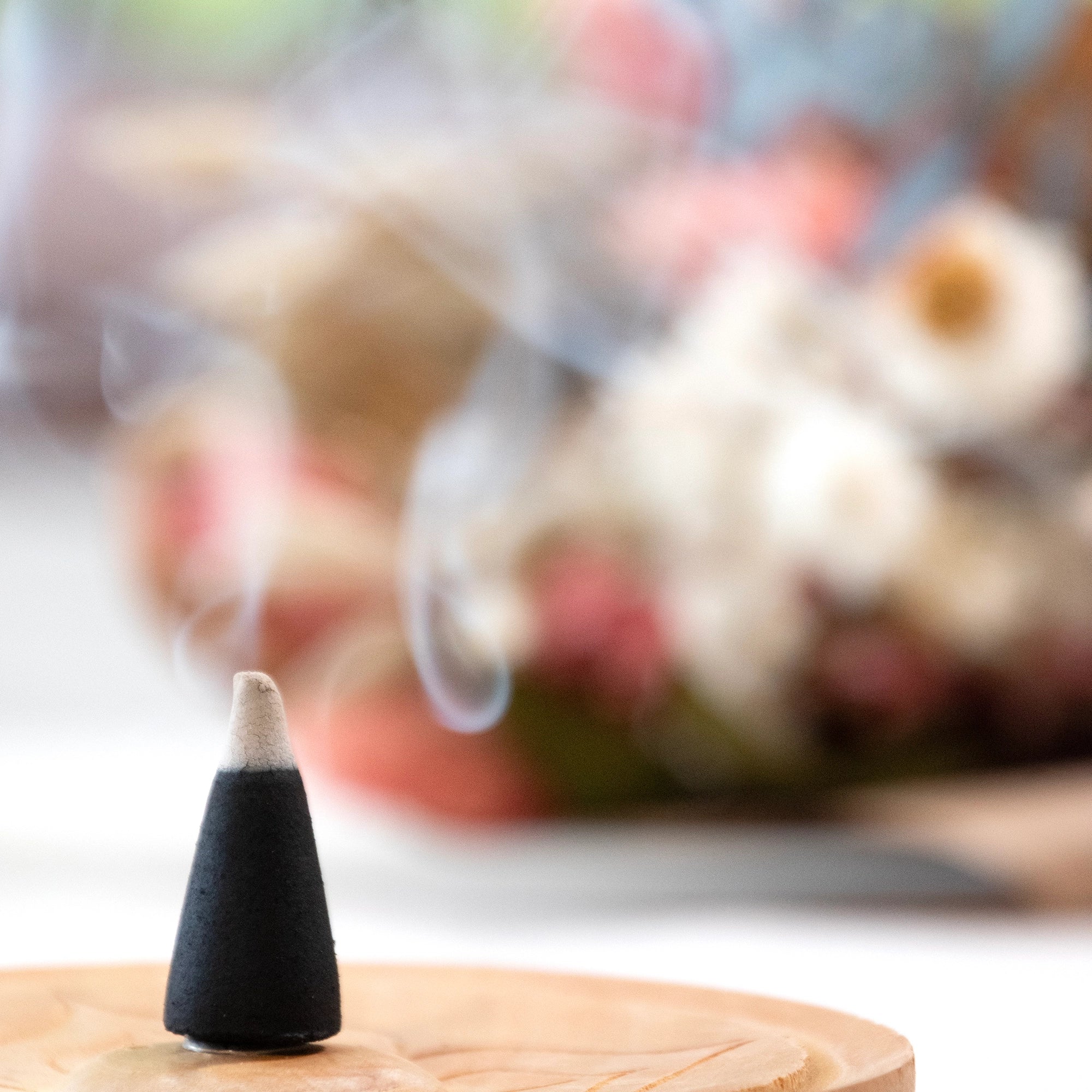 Rose Quartz & Lily Incense Cone Jar