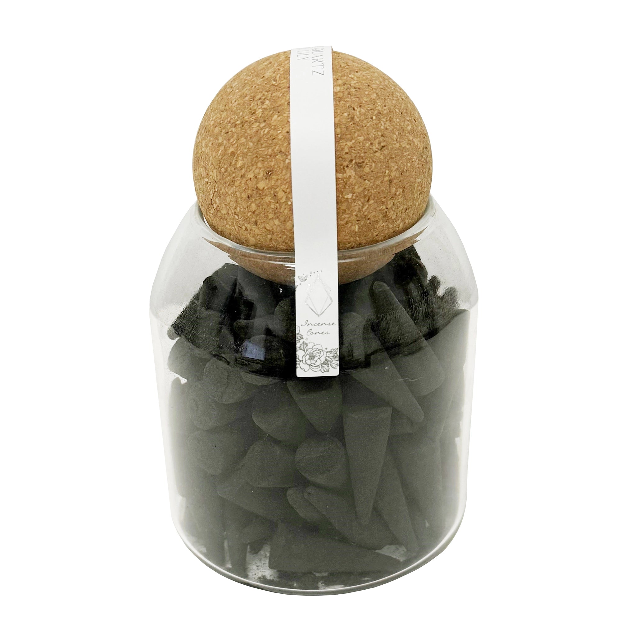 Rose Quartz & Lily Incense Cone Jar