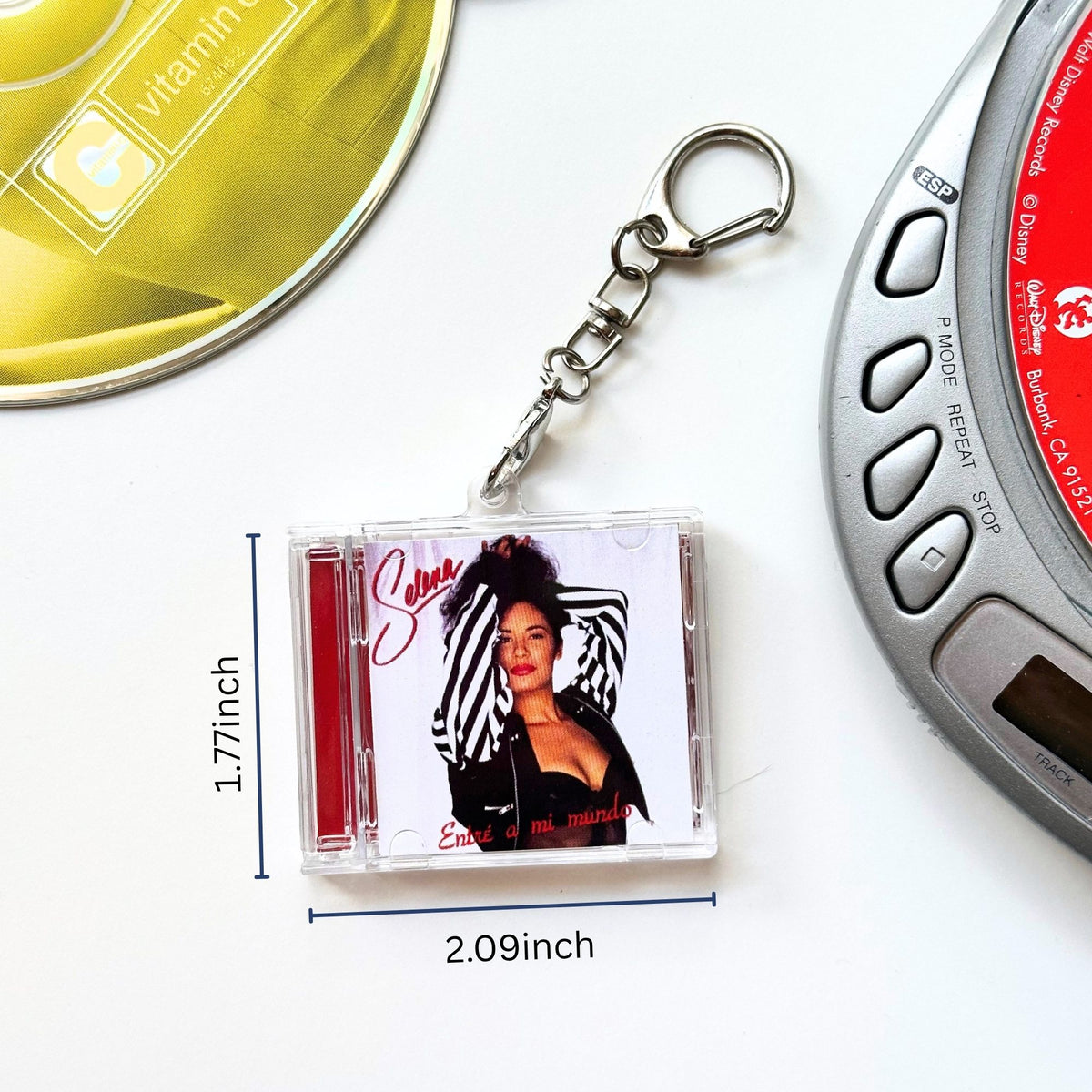 'hit Clips' Mini Selena Cd Case Keychain