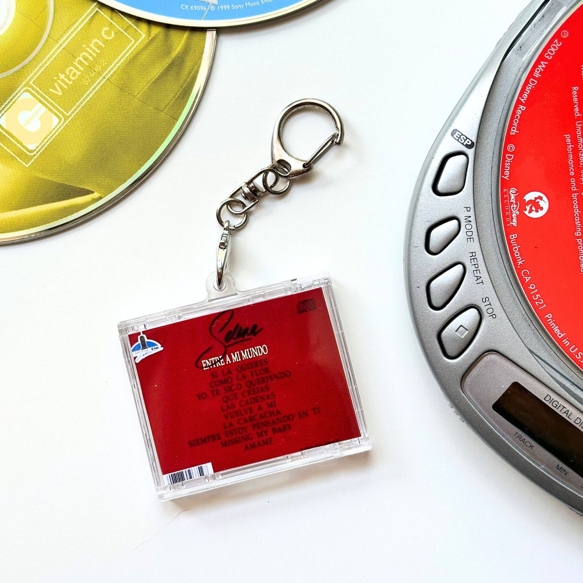 'hit Clips' Mini Selena Cd Case Keychain