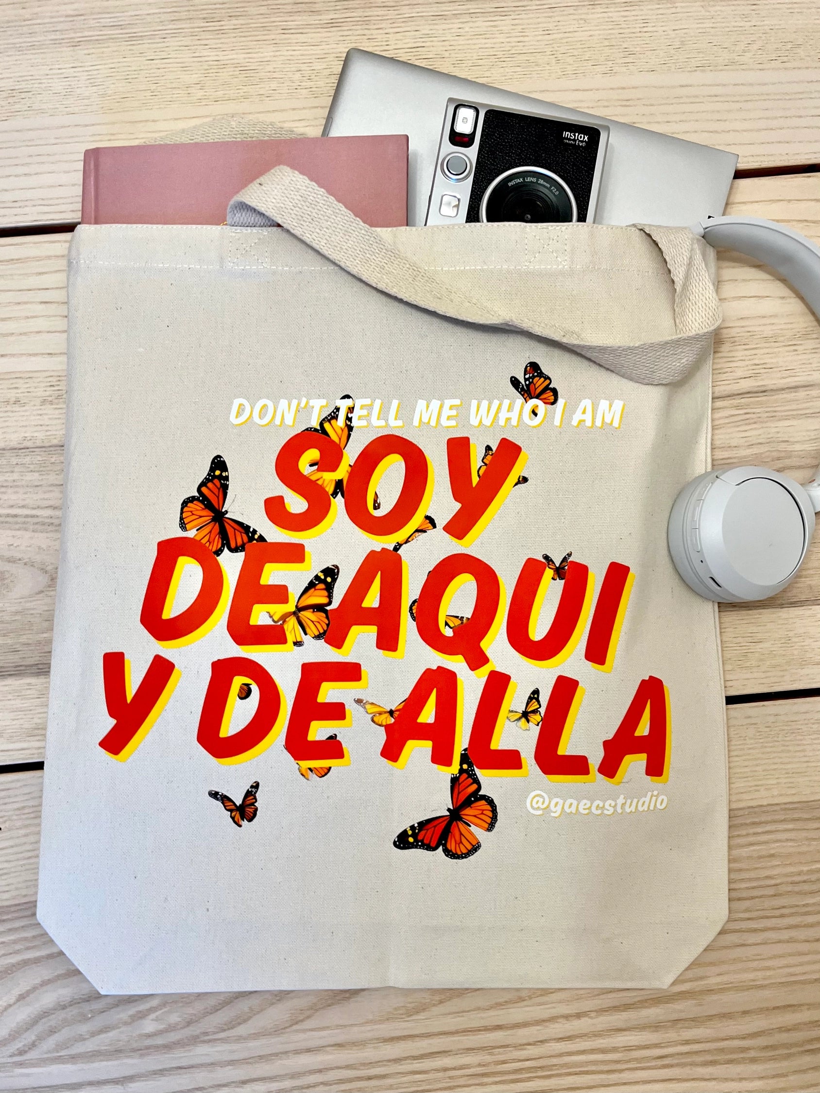 "Soy De Aqui Y De Alla” Heavy Duty Tote Bag