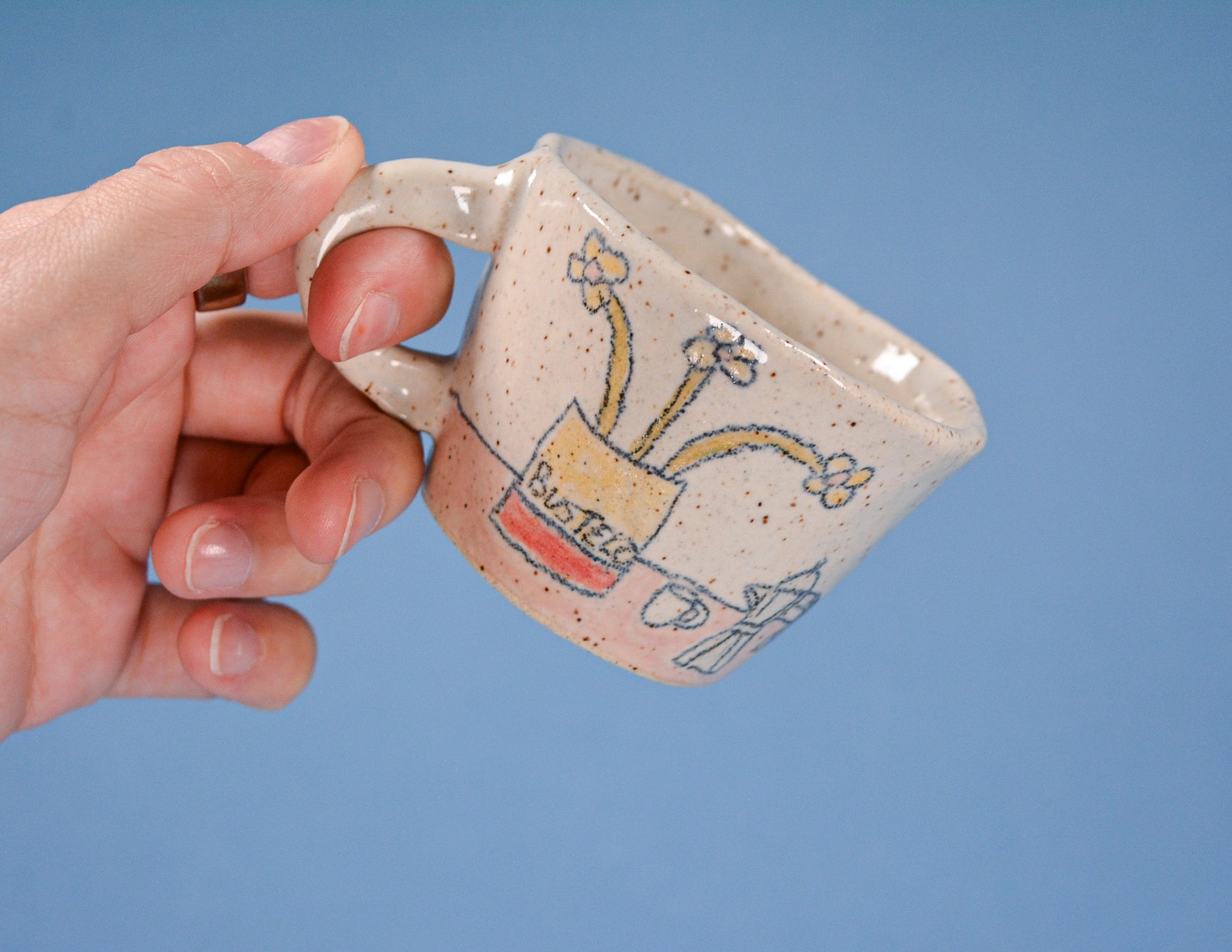 Handmade Still Life Espresso Cup  2-4 oz.