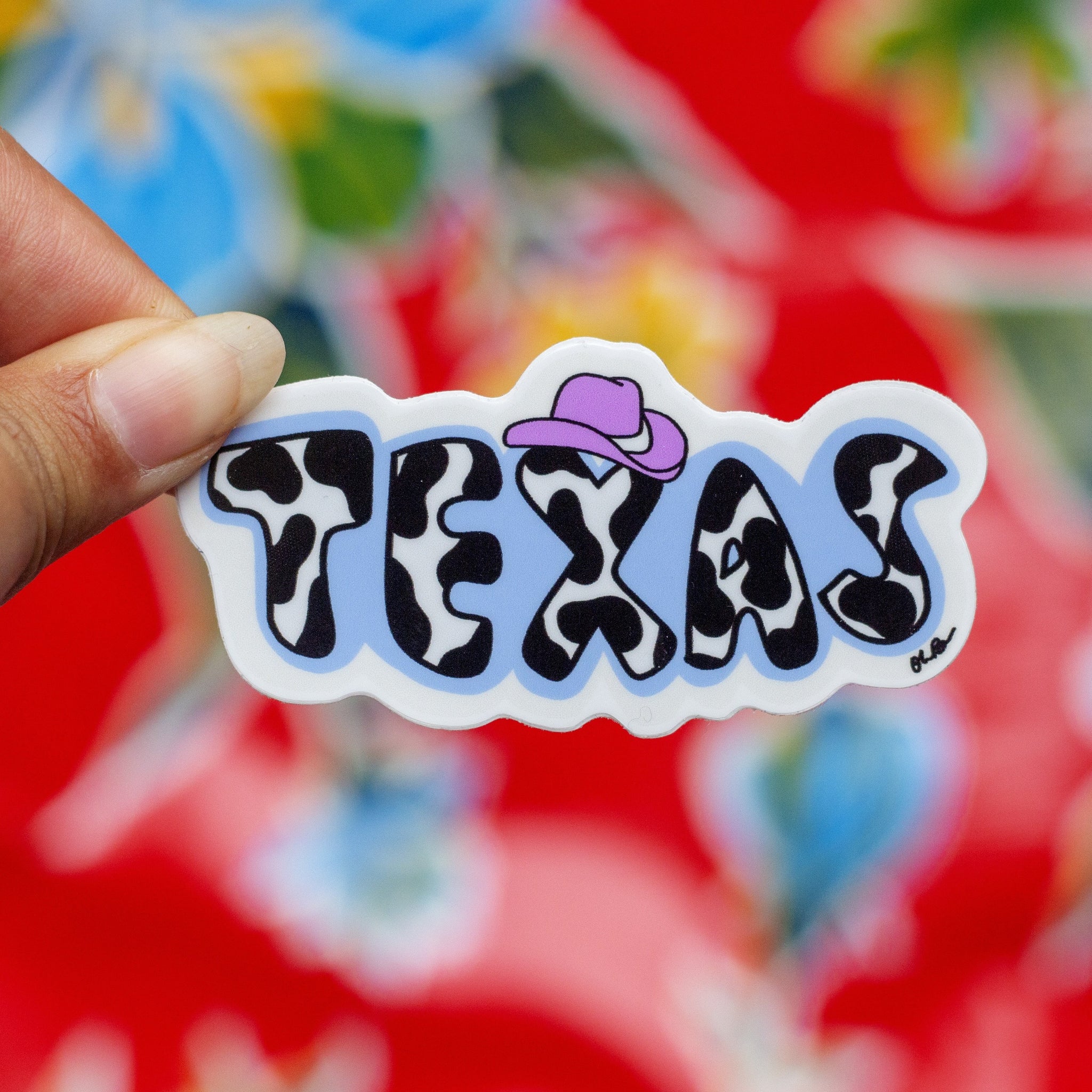 Texas Cowprint Sticker