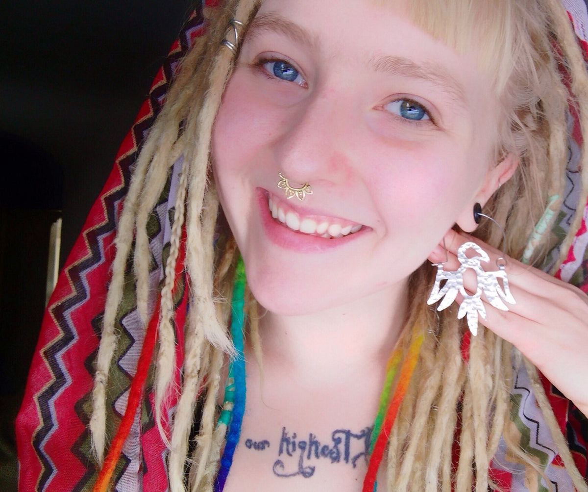 Handmade Thunderbird Hoop Earrings, Aluminum Bird