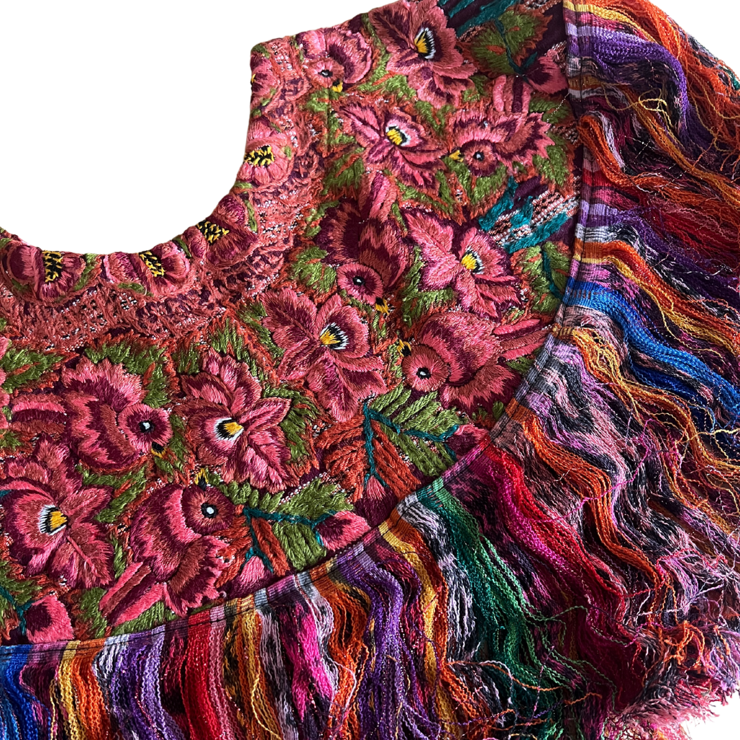 Embroidered Cape: Vibrant Florals