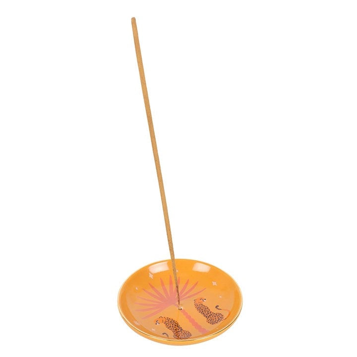 Leopard Palm Incense Holder Plate