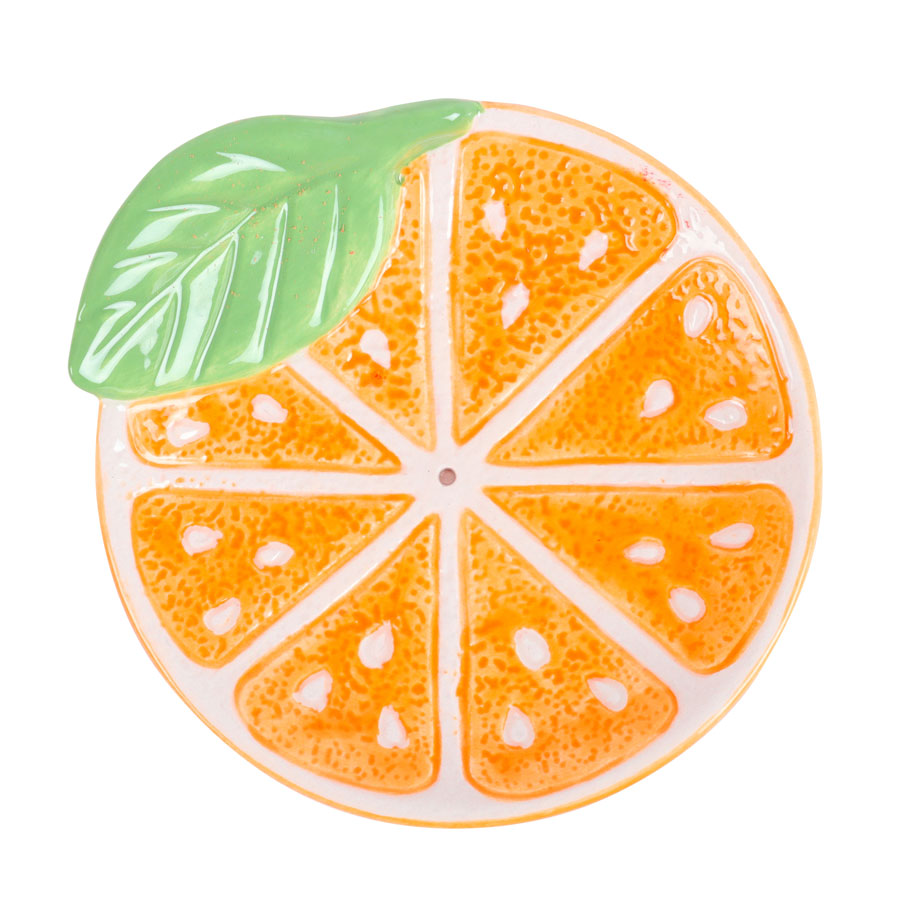 Orange Slice Incense Holder Plate