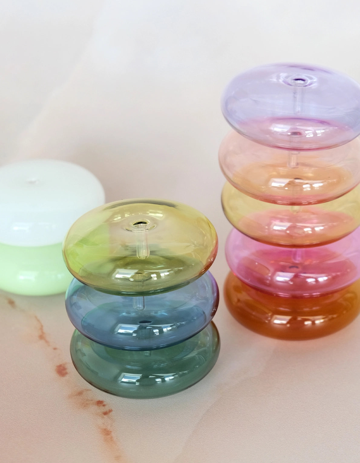 Glass Bubble Incense Holder - Amber