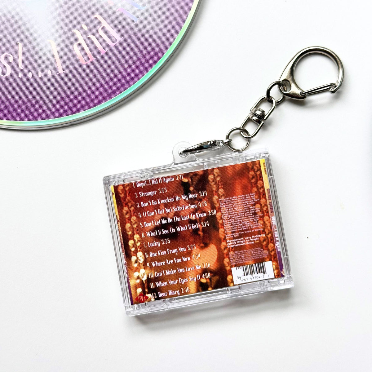 'hit Clips' Mini Britney Spears Cd Case Keychain