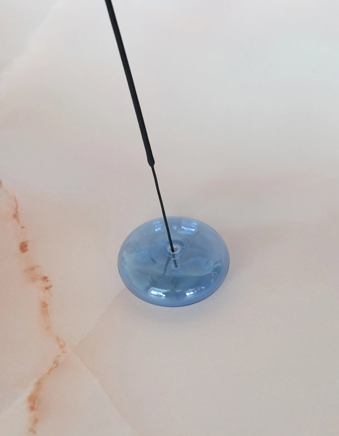 Glass Bubble Incense Holder - Blue Moon