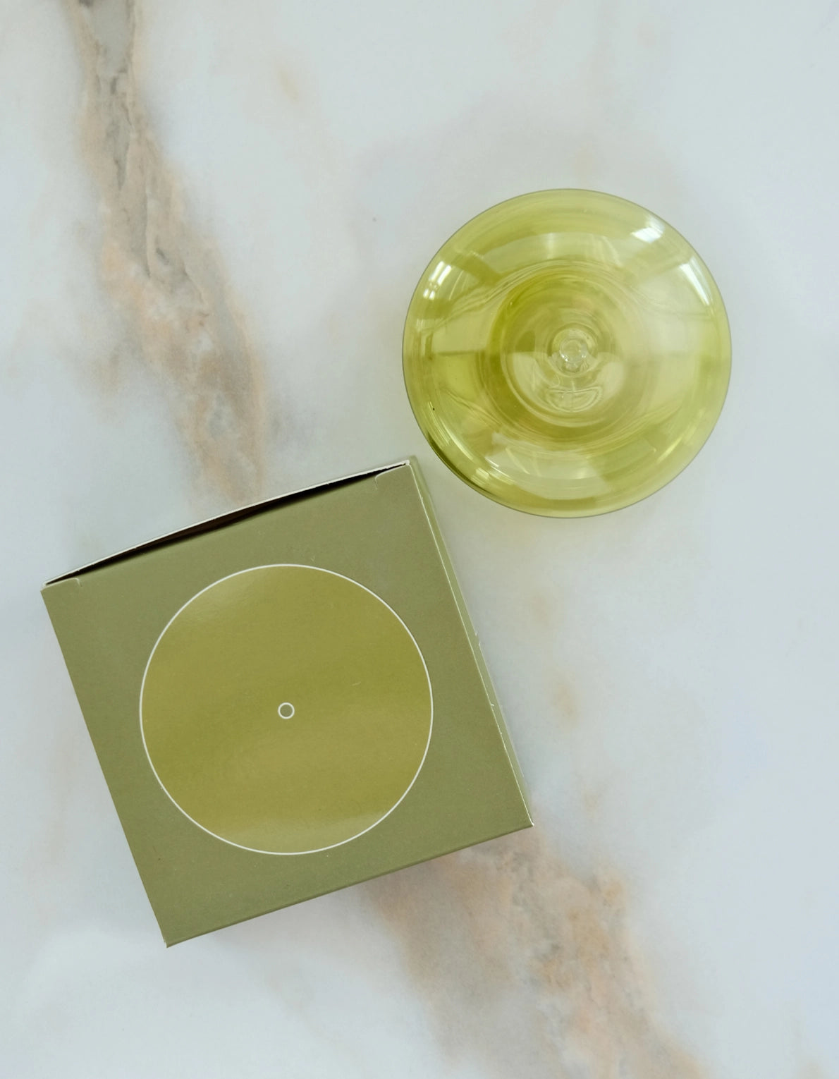 Glass Bubble Incense Holder - Martini Olive