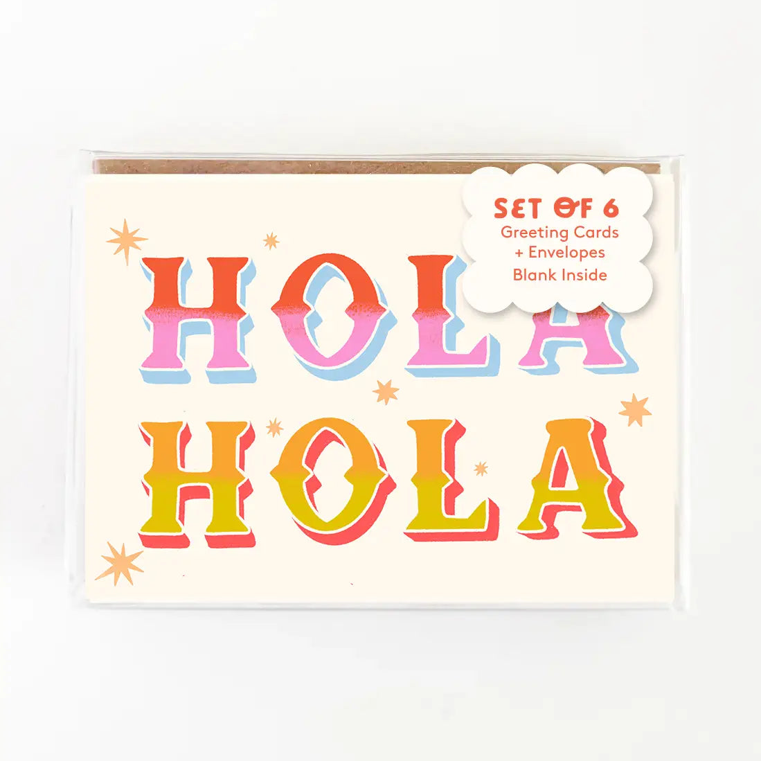 Mini Box Set Spanish Hola Greeting Cards - Set of 6