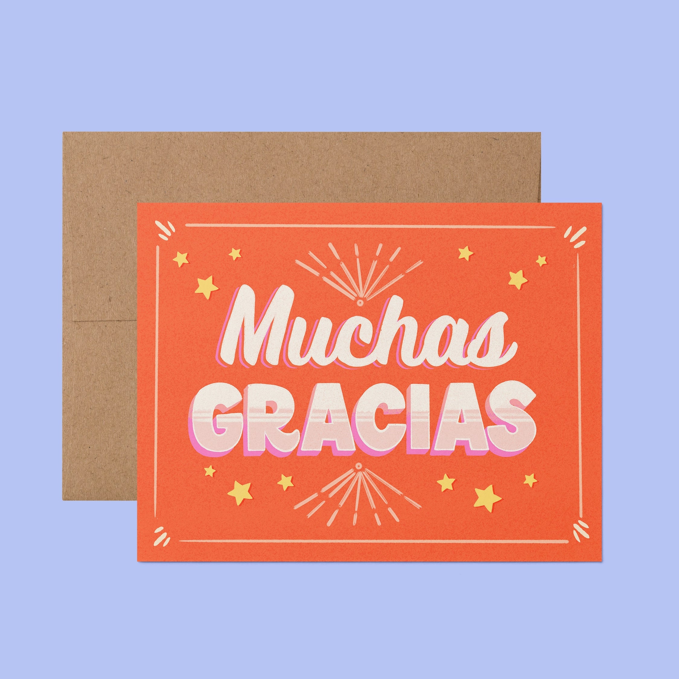 Muchas Gracias Rótulo Spanish Thank You Greeting Card