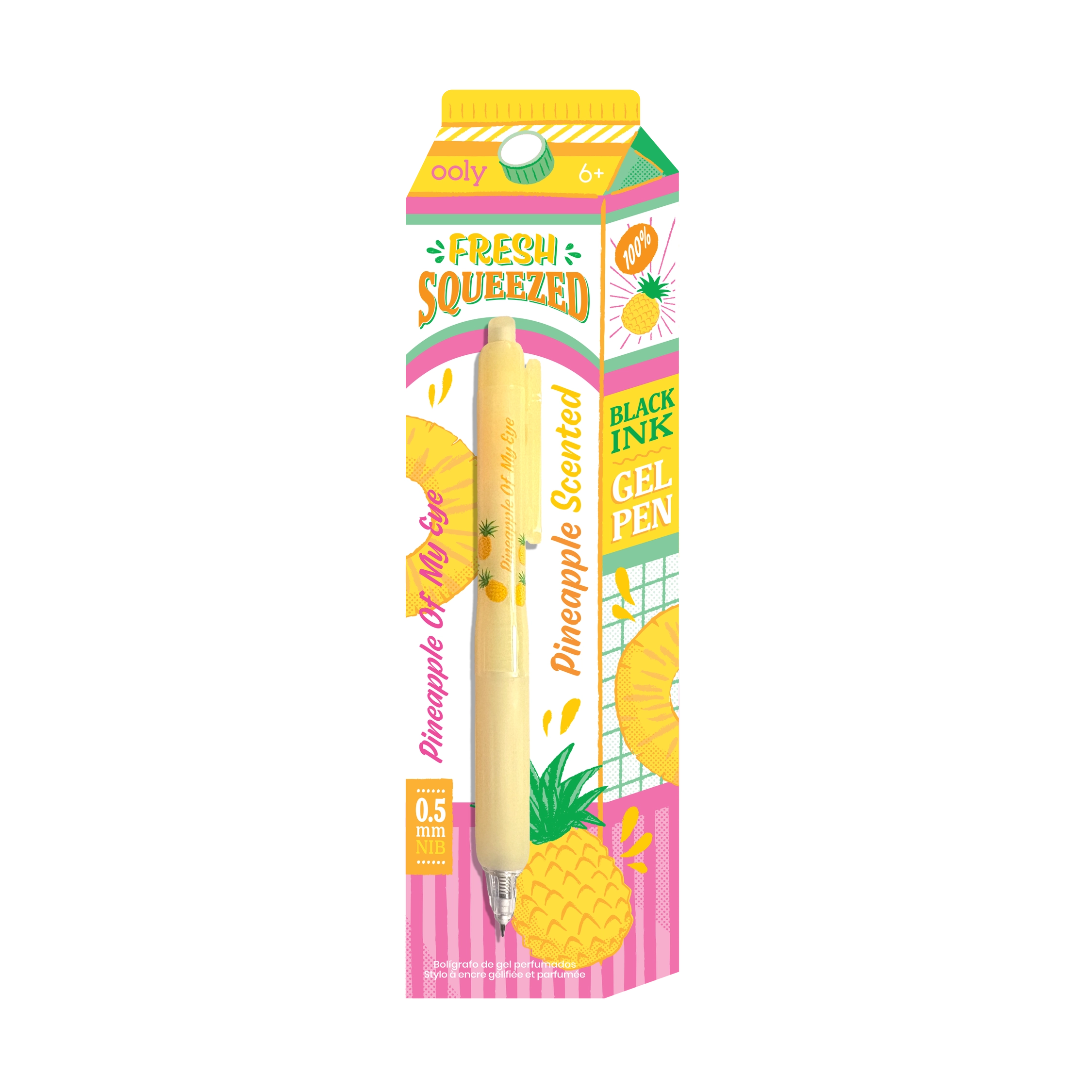 Fresh Squeezed Black Ink Scented Gel Pen - Pineapple