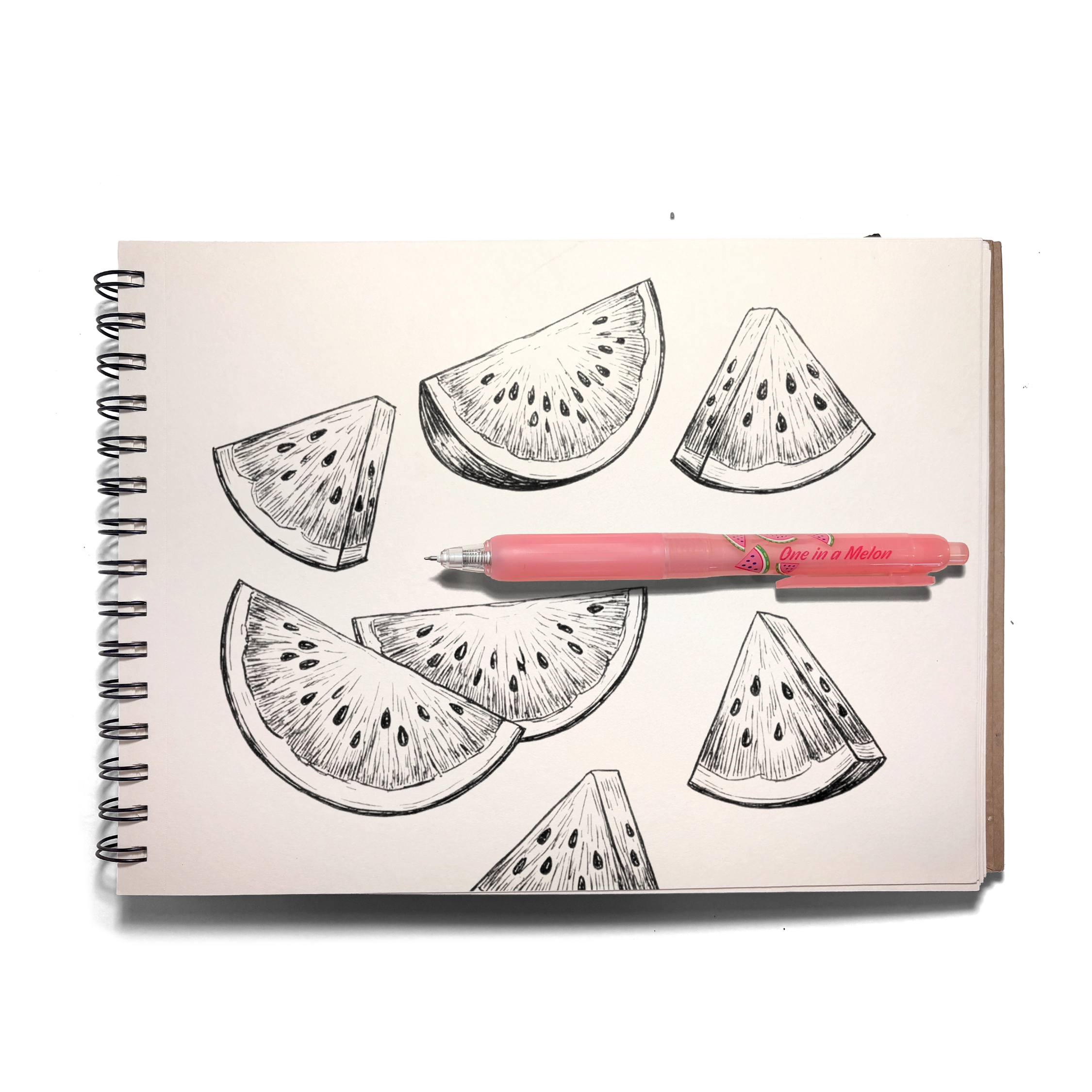 Fresh Squeezed Black Ink Scented Gel Pen - Watermelon