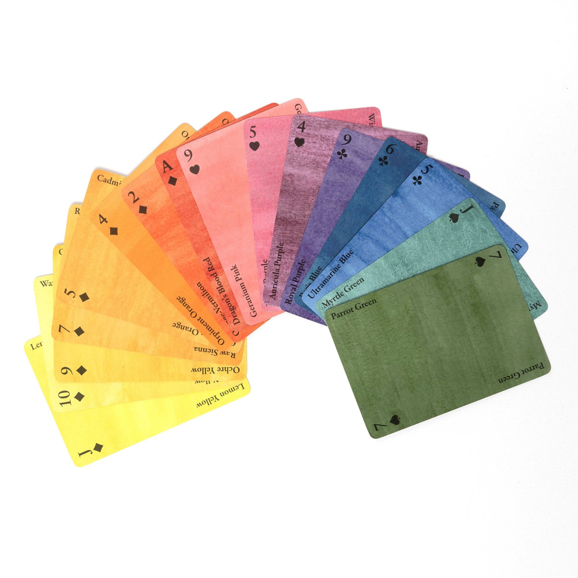 Single Playing Card Deck - Nomenclature of Colors