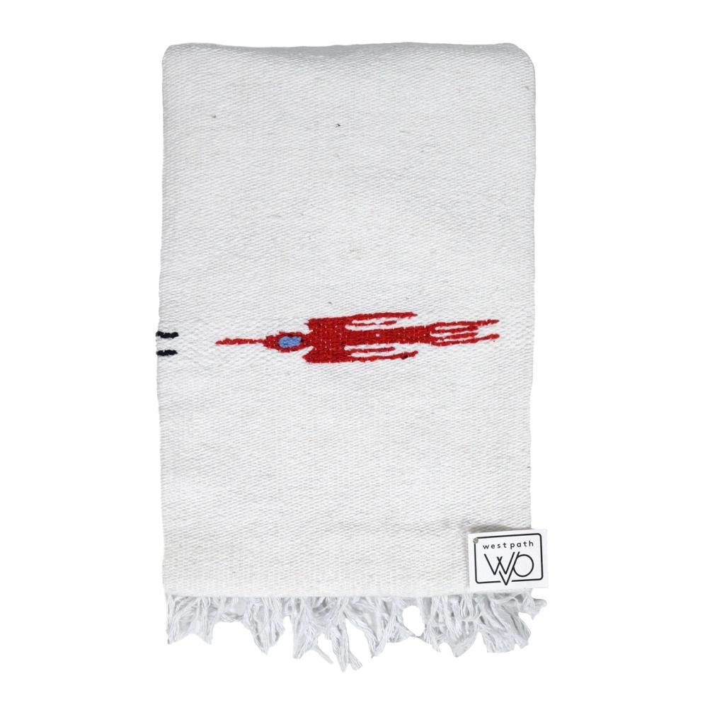 White Baja Thunderbird Blanket