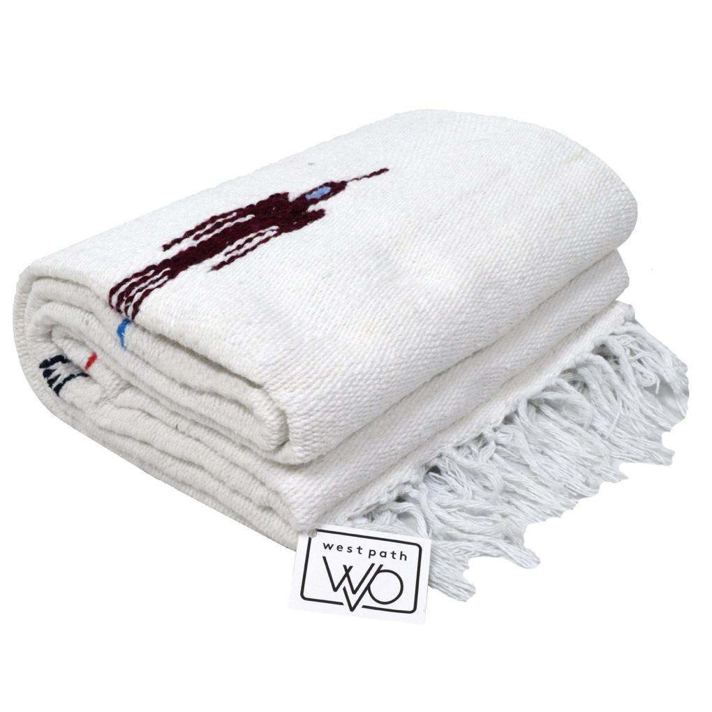 White Baja Thunderbird Blanket