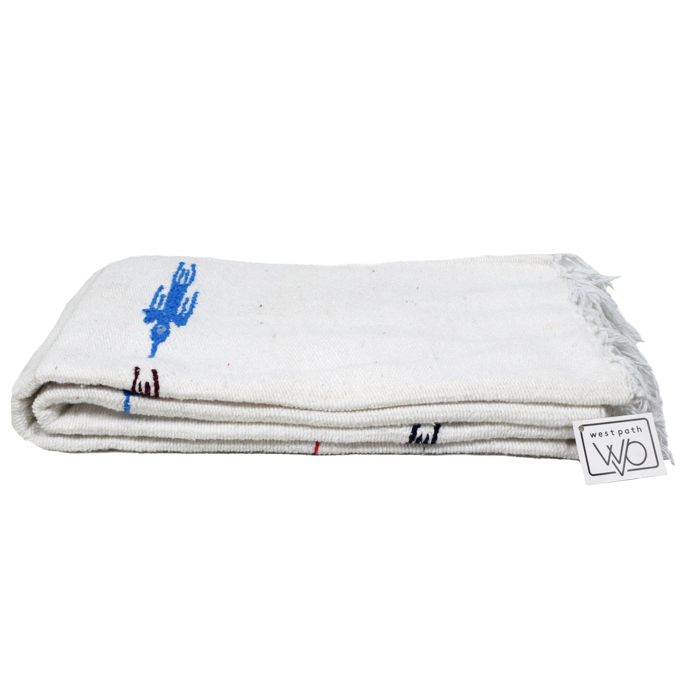 White Baja Thunderbird Blanket