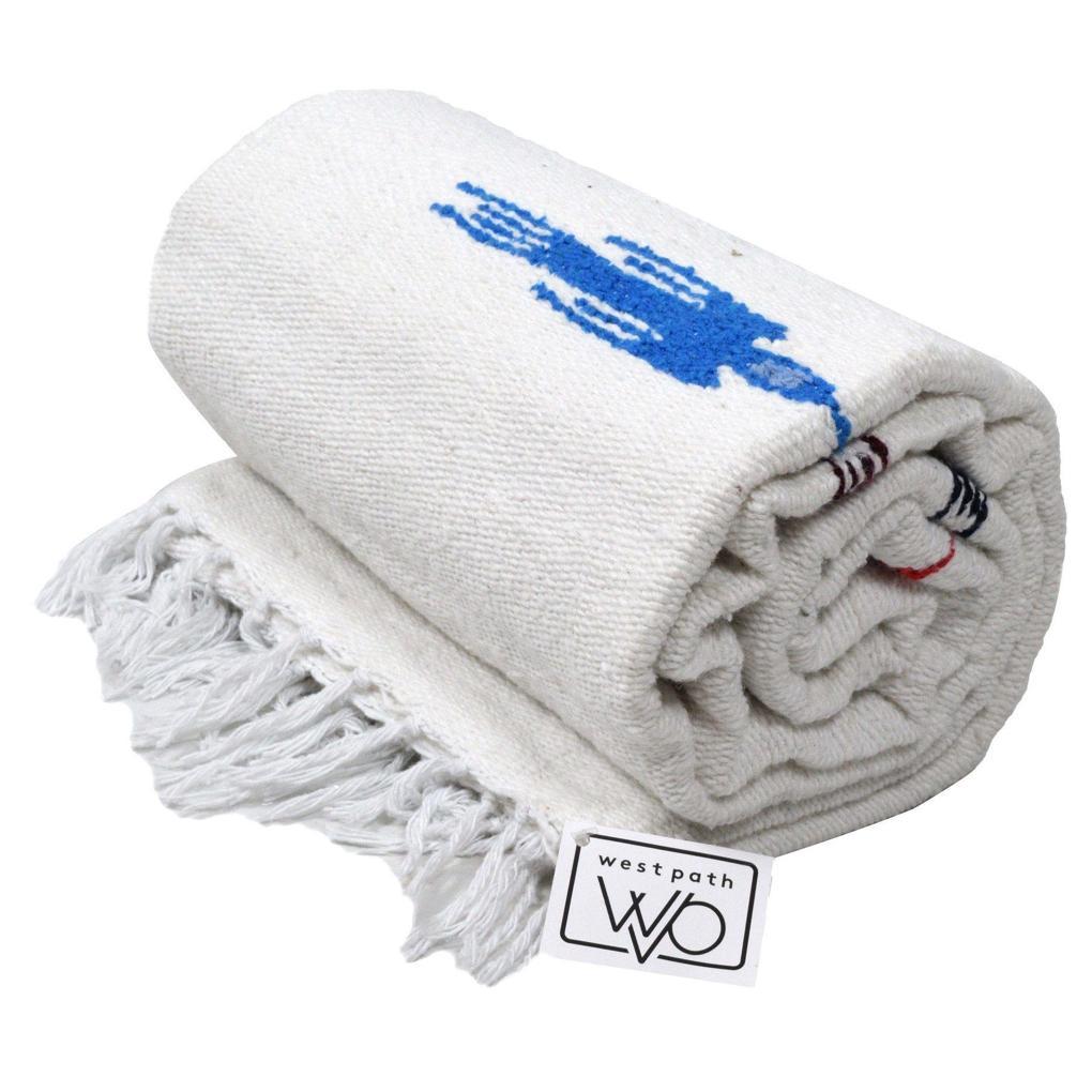 White Baja Thunderbird Blanket