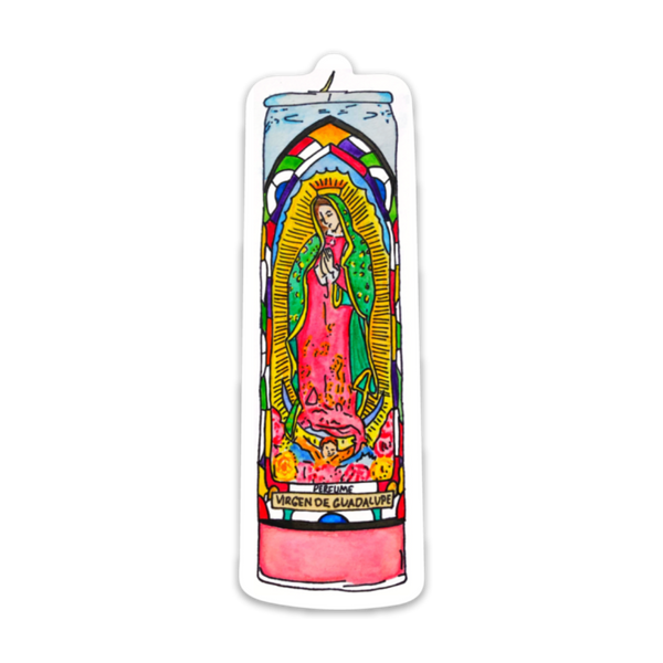 Virgen Prayer Candle Sticker
