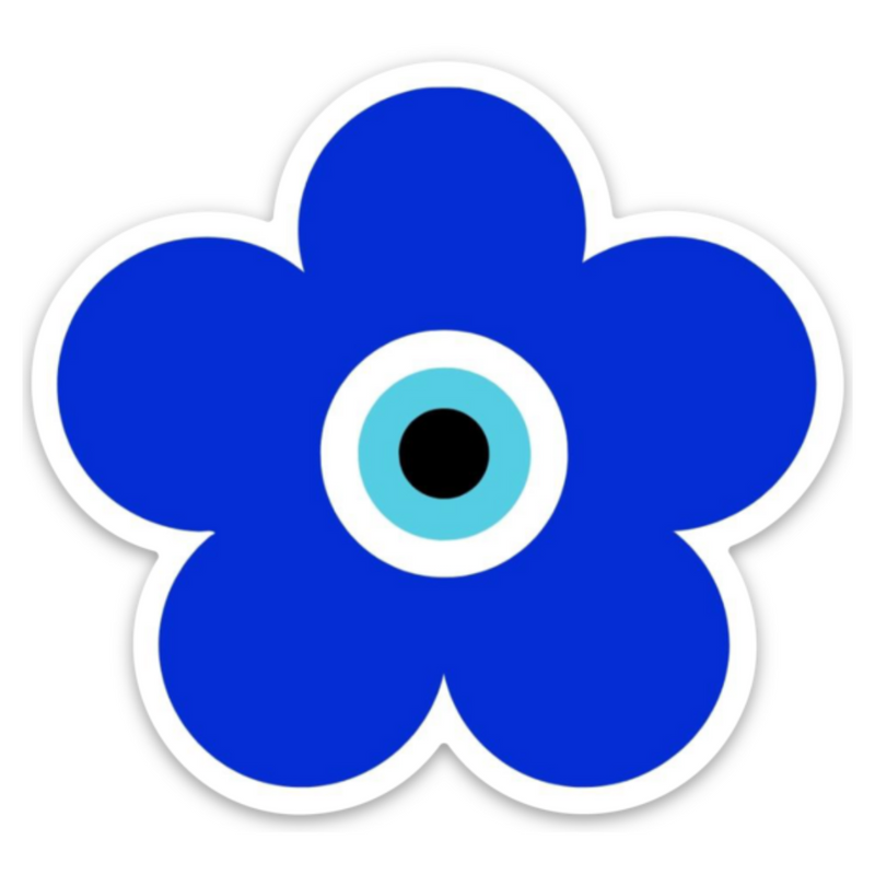 Evil Eye Flower Sticker