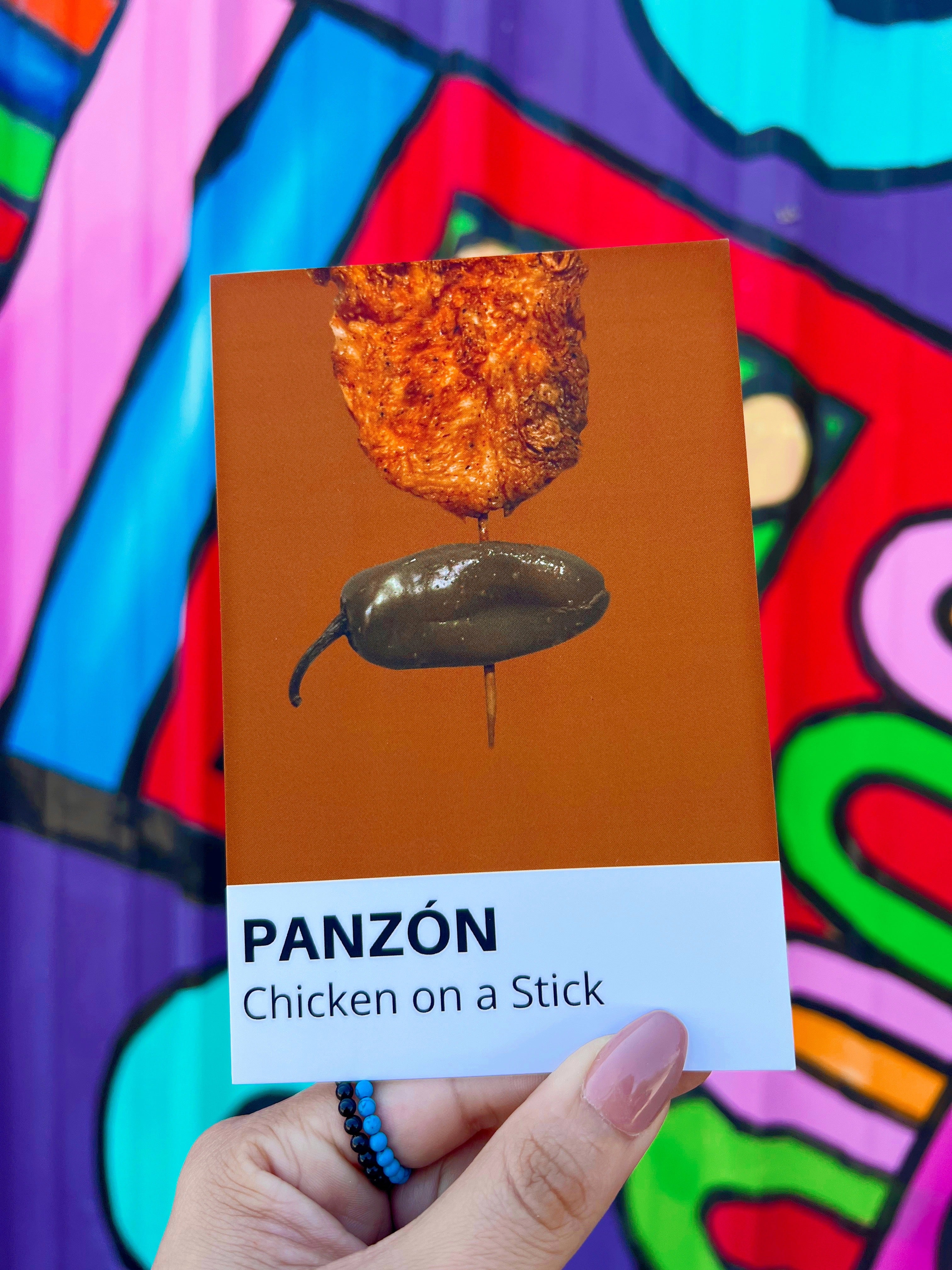 Chicken on a Stick Panzon Print or Sticker