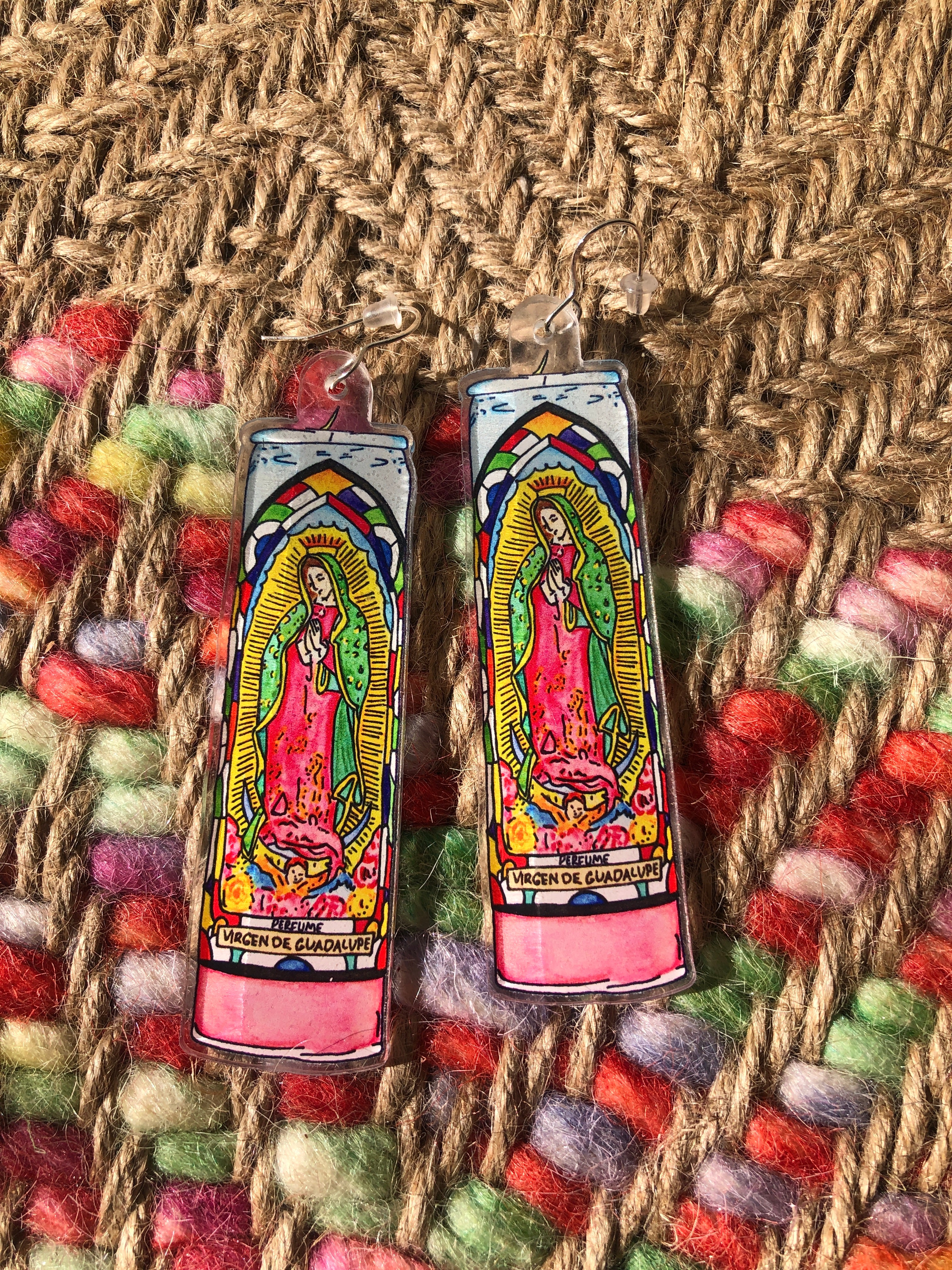 Virgen Candle Earrings